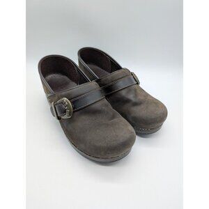 Dansko Clogs Size EU 41 US 10 Leather Pammy Milled Nubuck Professional Comfort